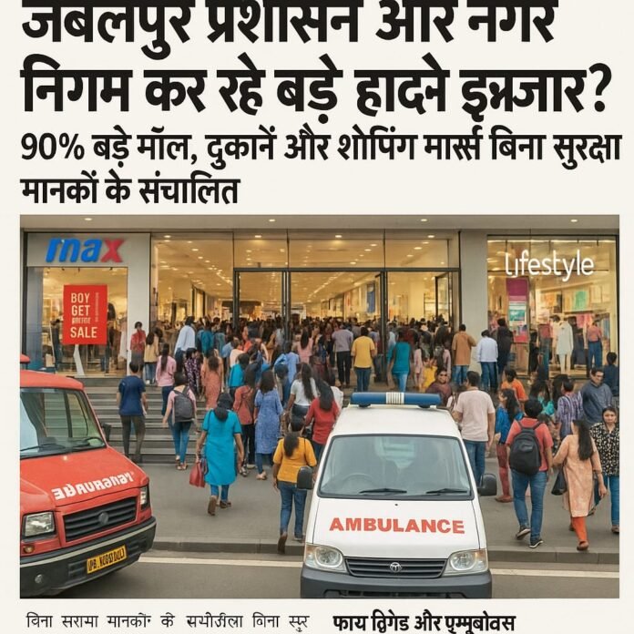 Jabalpur administration and municipal corporation are waiting for a major accident