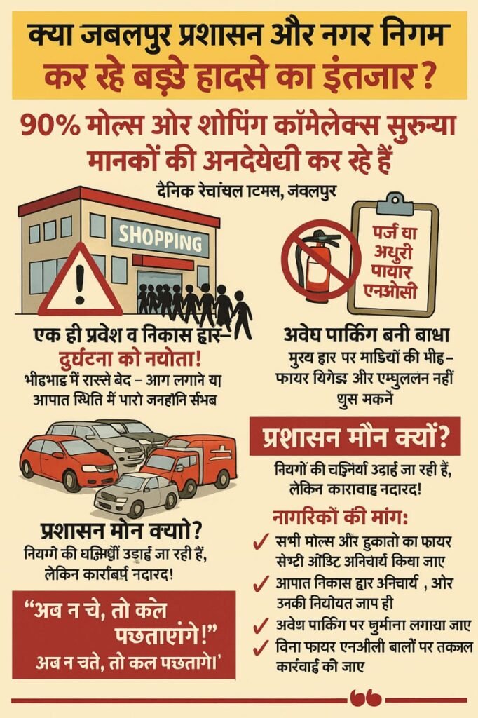 Jabalpur administration and municipal corporation are waiting for a major accident