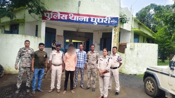 The accused of murdering his wife, who had a bounty of ₹30,000 on his head, was arrested by Ghughri police from Nagpur