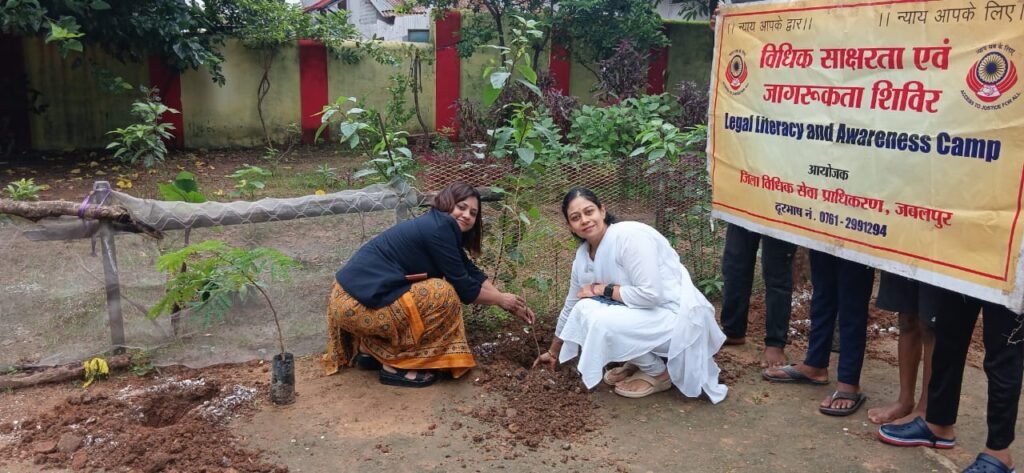Plants planted in the prison's cowshed (Sub) State Legal Services Authority's "Panch-J" campaign