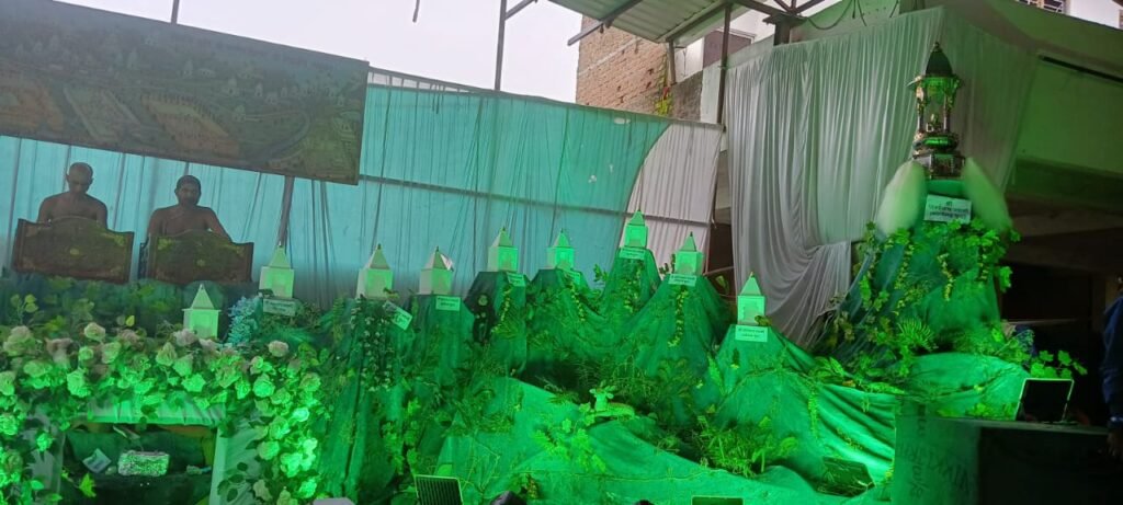 Replica of eternal Siddha Kshetra Shri Sammed Shikhar Ji in Pindrai, a small pilgrimage site