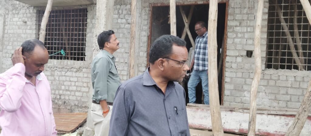 Officials arrived to inspect the sub-health center building.