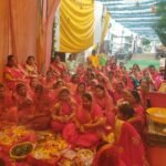 Only Shaktis worshipped Suhagale in the Durga festival pandal.