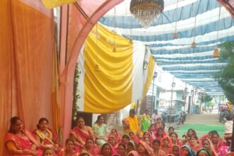 Only Shaktis worshipped Suhagale in the Durga festival pandal.