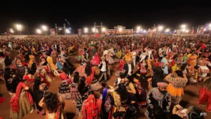 After Garba, strict security measures are in place for girls! Police will escort any girl found alone on the street home.