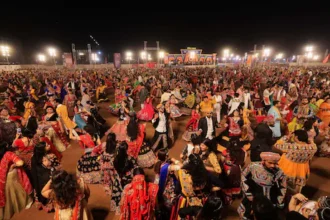 After Garba, strict security measures are in place for girls! Police will escort any girl found alone on the street home.