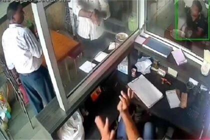 The area was shaken by a sudden firing in a hotel in Jabalpur and people ran away to save their lives.