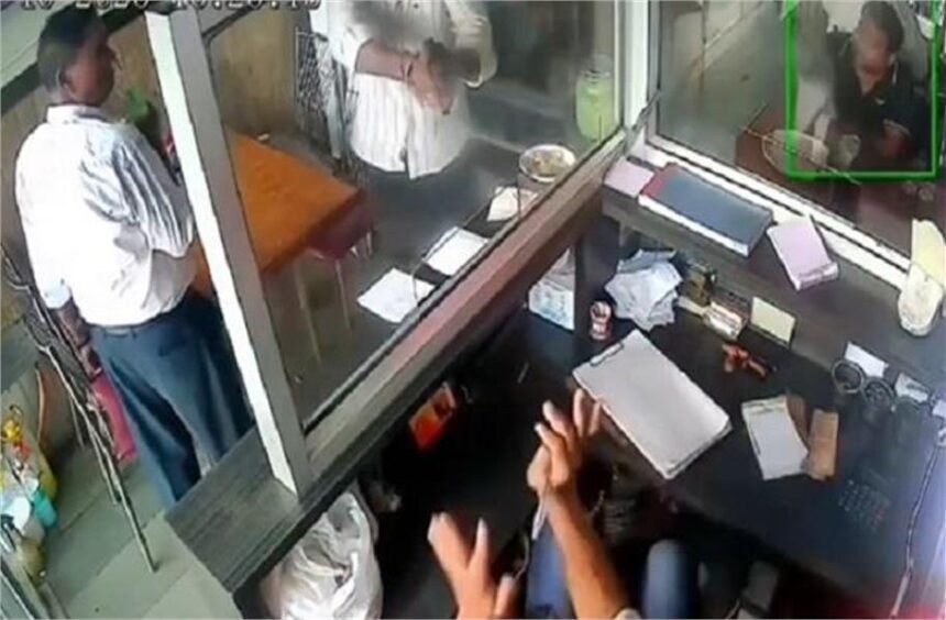 The area was shaken by a sudden firing in a hotel in Jabalpur and people ran away to save their lives.