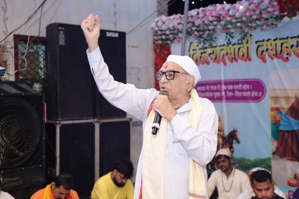 Continuing a centuries-old tradition, a divine sword was presented to the King of Panna.