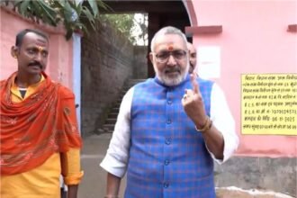 Bihar Elections 2025 Phase 1 Voting: Union Minister Giriraj Singh casts his vote, hits back at Rahul Gandhi's statement