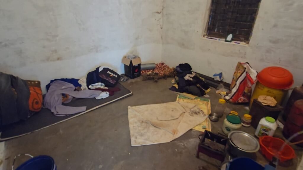 Salesmen stopped outsiders from entering government ration shops without permission; villagers protested and will complain to the collector.